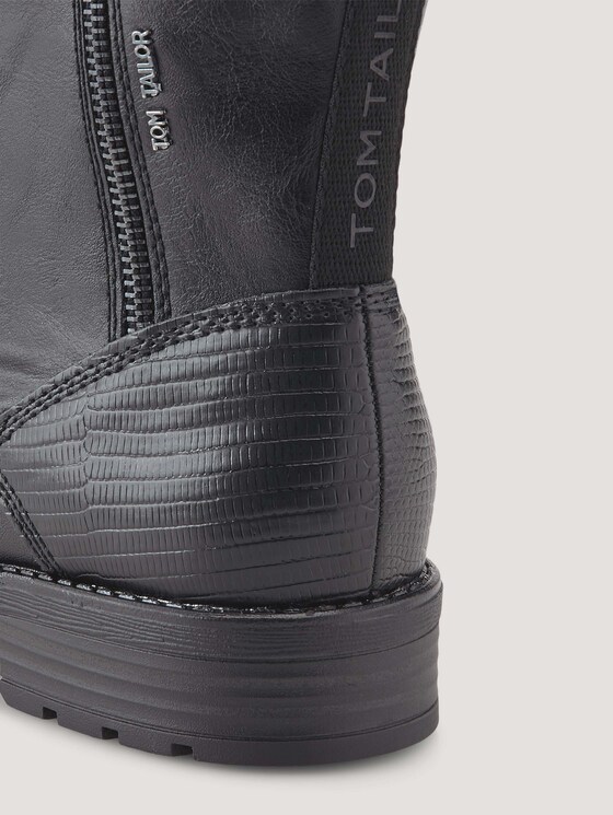Stiefel mit Schnürung und Ziereißverschluss - Frauen - black Stiefel mit Schnürung und Ziereißverschluss - Frauen - black - 9 - TOM TAILOR