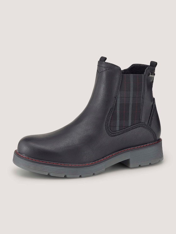 Ankle boot with checked elastic - Women - black Ankle boot with checked elastic - Women - black - 10 - TOM TAILOR