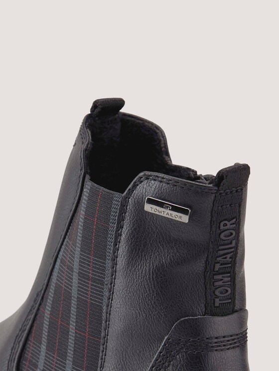 Ankle boot with checked elastic - Women - black Ankle boot with checked elastic - Women - black - 9 - TOM TAILOR
