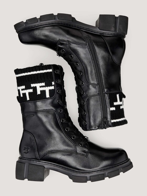 Knit-trimmed boot - Women - black Knit-trimmed boot - Women - black - 13 - TOM TAILOR Denim