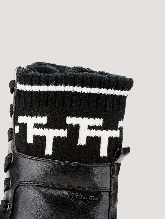 Knit-trimmed boot - Women - black Knit-trimmed boot - Women - black - 9 - TOM TAILOR Denim