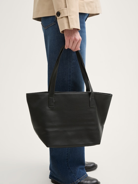 TTMIRI L Shopper mit Logo-Badge von Women, schwarz / black