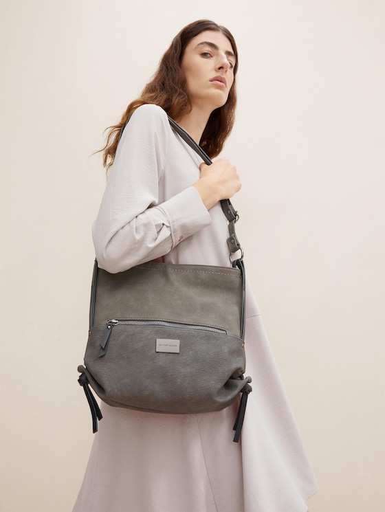 TTELIN M schoudertas met materiaalmix door Women, grey