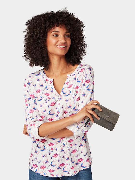 TTELIN portemonnee met logo-applicatie door Women, grey