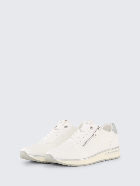 Sneaker mit Mesh-Einsatz von Women, white