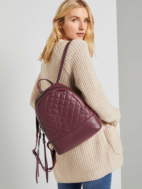 Jara quilted backpack - Women - bordeaux / wine - 5 - TOM TAILOR