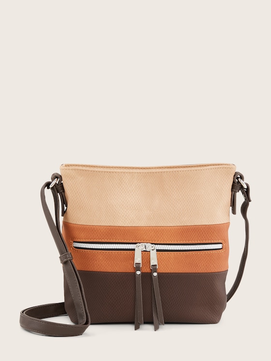 Mittlere Umhängetasche mit Schlangenprägung von Women, mixed brown