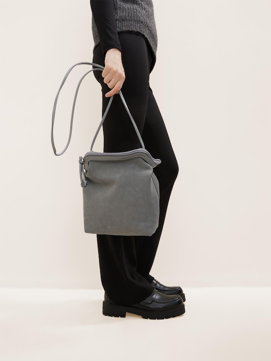 Cross-bag Salena M Medium schoudertas met ritssluiting door Denim Female, dark grey