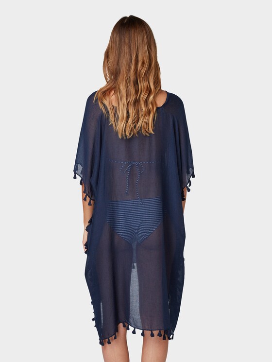 Tunic with tassels - Women - dress blue Tunic with tassels - Women - dress blue - 2 - TOM TAILOR