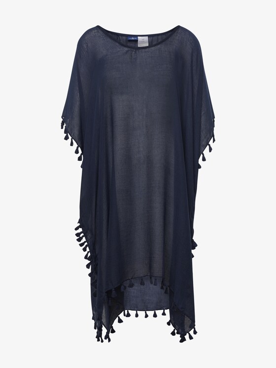 Tunic with tassels - Women - dress blue Tunic with tassels - Women - dress blue - 7 - TOM TAILOR