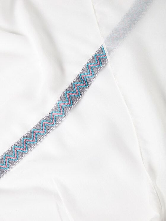 Pareo met kwastjes - Vrouwen - white/ coral Pareo met kwastjes - Vrouwen - white/ coral - 9 - TOM TAILOR