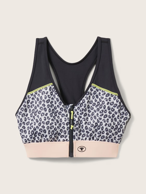 Sports bra with a zipper by Tom Tailor