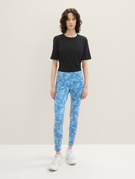 Sporttights in enkellengte door Women, Steel Blue AOP