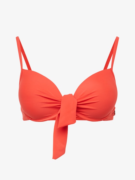 Push-Up Bikini-Top - Frauen - poppy red uni - 7 - TOM TAILOR