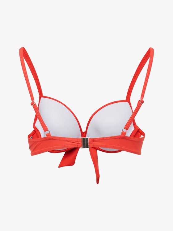 Push-up bikini top - Women - poppy red uni Push-up bikini top - Women - poppy red uni - 8 - TOM TAILOR