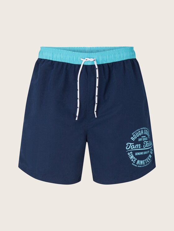 Badehose mit abgesetztem Bund - Männer - navy-dress blues Badehose mit abgesetztem Bund - Männer - navy-dress blues - 7 - TOM TAILOR
