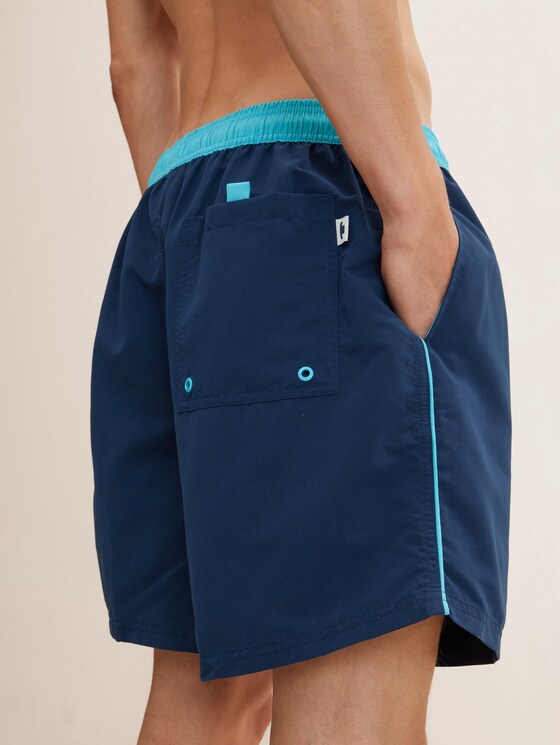 Badehose mit abgesetztem Bund - Männer - navy-dress blues Badehose mit abgesetztem Bund - Männer - navy-dress blues - 9 - TOM TAILOR