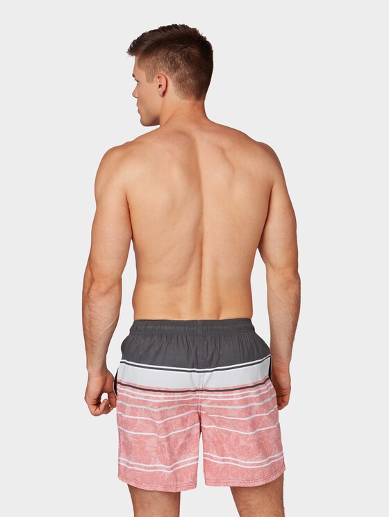 Gemusterte Badehose - Männer - coral/navy/white Gemusterte Badehose - Männer - coral/navy/white - 2 - TOM TAILOR