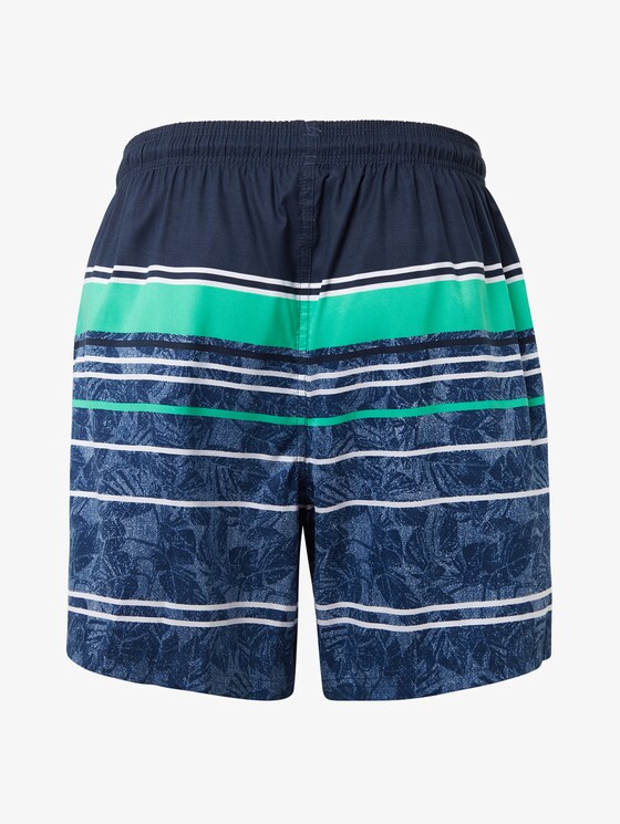 Gemusterte Badehose - Männer - navy/green Gemusterte Badehose - Männer - navy/green - 8 - TOM TAILOR