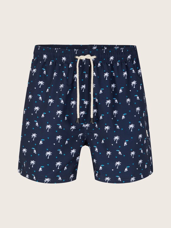 Badehose mit Palmenmuster - Männer - navy Badehose mit Palmenmuster - Männer - navy - 7 - TOM TAILOR