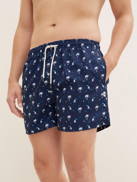 Badehose mit Palmenmuster - Männer - navy Badehose mit Palmenmuster - Männer - navy - 9 - TOM TAILOR