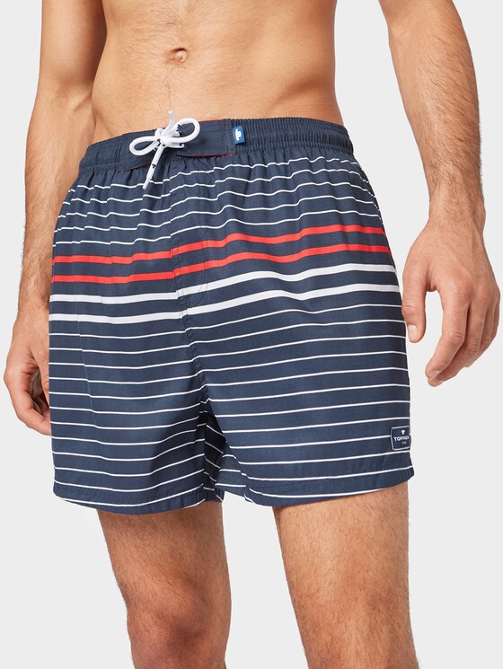 Gestreifte Badehose - Männer - navy Gestreifte Badehose - Männer - navy - 9 - TOM TAILOR