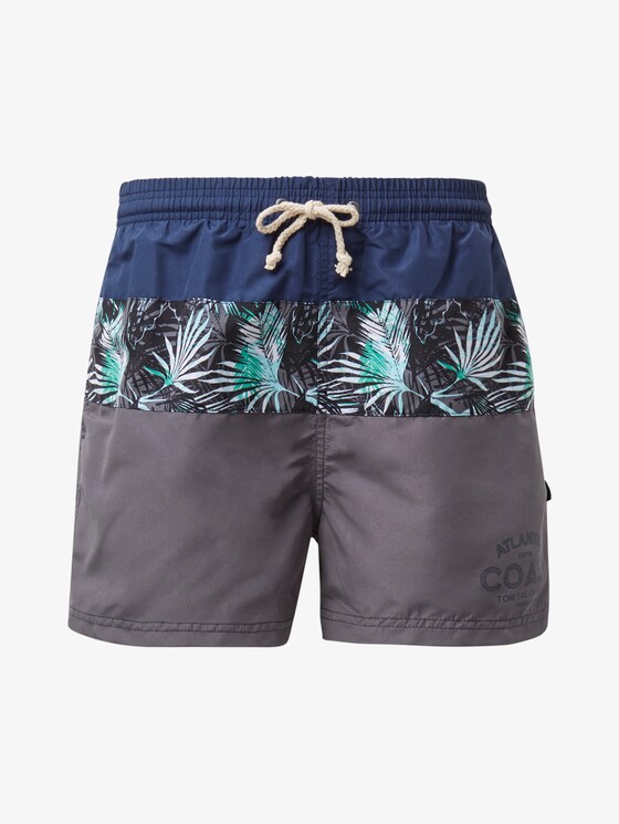 Swimming trunks with block stripes - Men - anthra Swimming trunks with block stripes - Men - anthra - 7 - TOM TAILOR