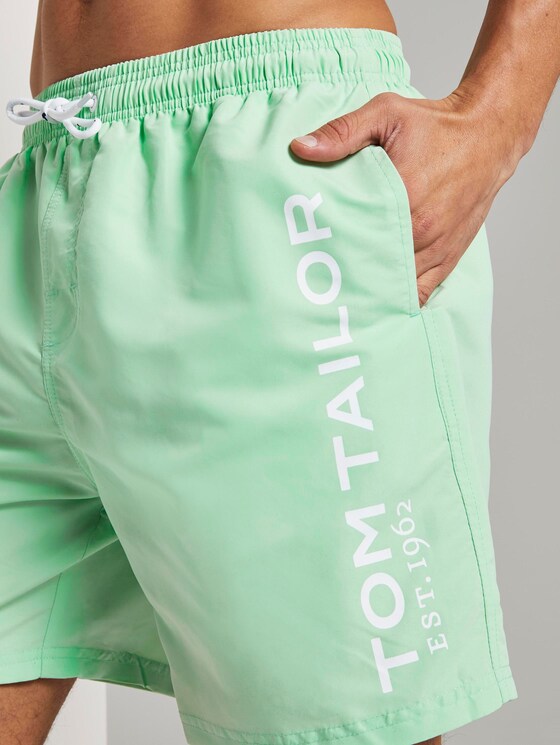 Badehose mit großem Schrift-Print seitlich - Männer - ice peppermint Badehose mit großem Schrift-Print seitlich - Männer - ice peppermint - 9 - TOM TAILOR