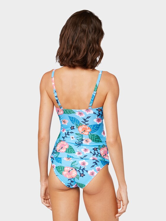 Tankini top with a floral pattern - Women - turquoise/ multicolor Tankini top with a floral pattern - Women - turquoise/ multicolor - 2 - TOM TAILOR