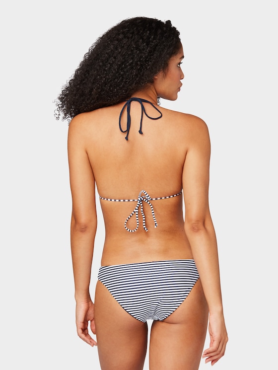 Gestreepte triangelbikinitop door Women, navy/white
