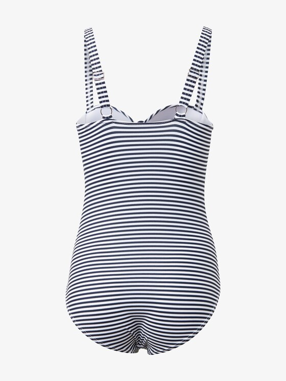Gestreifter Badeanzug - Frauen - navy/white Gestreifter Badeanzug - Frauen - navy/white - 8 - TOM TAILOR