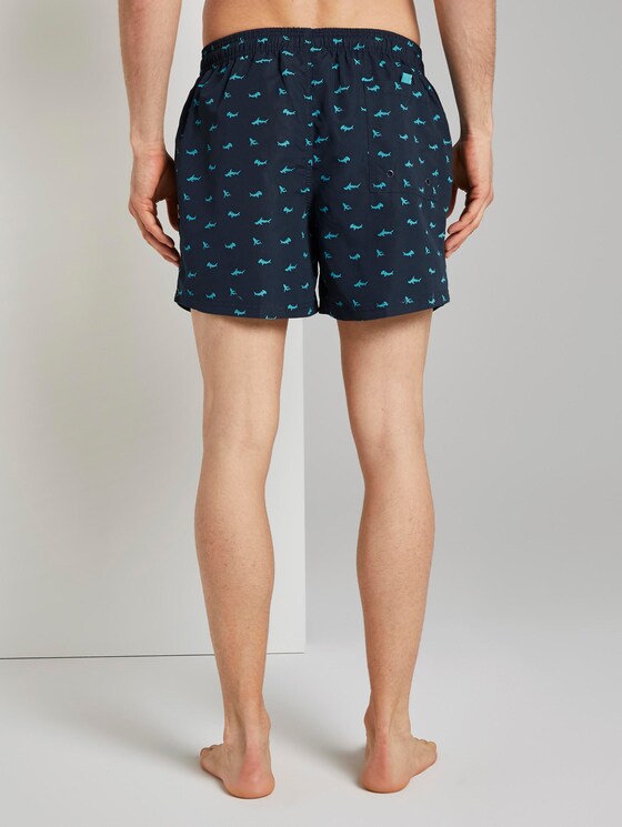 Gemusterte Badeshorts - Männer - dress blue Gemusterte Badeshorts - Männer - dress blue - 2 - TOM TAILOR