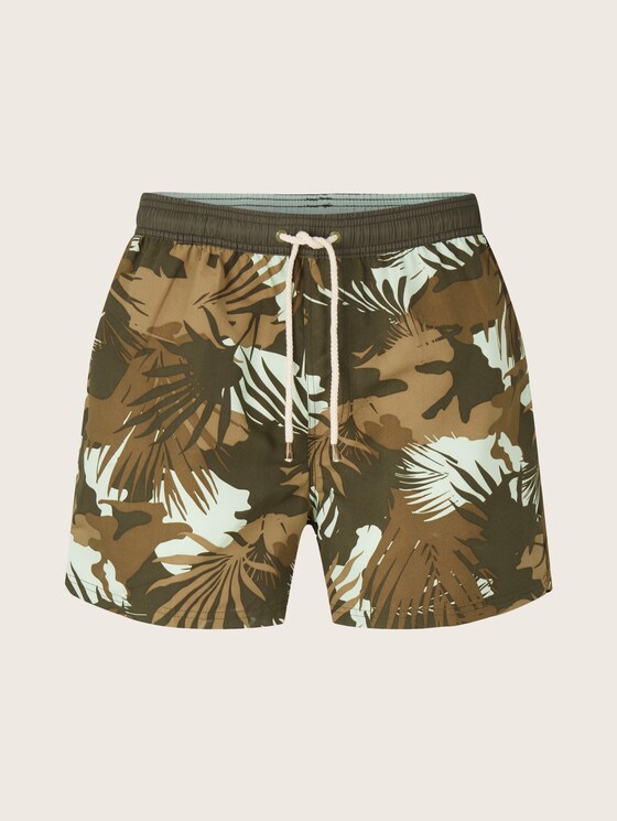 Swimming shorts in a tropical pattern von Tom Tailor