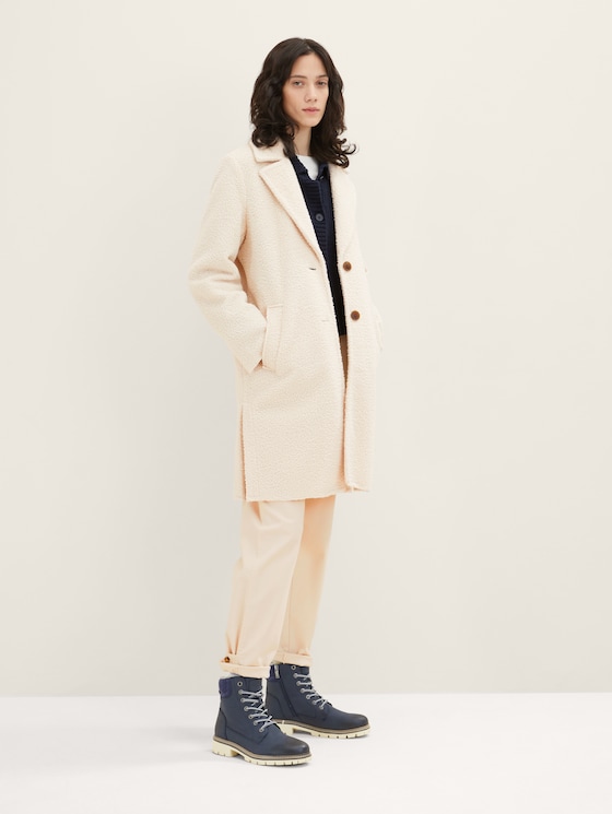 Gefütterte Stiefeletten aus Kunstleder von Women, navy