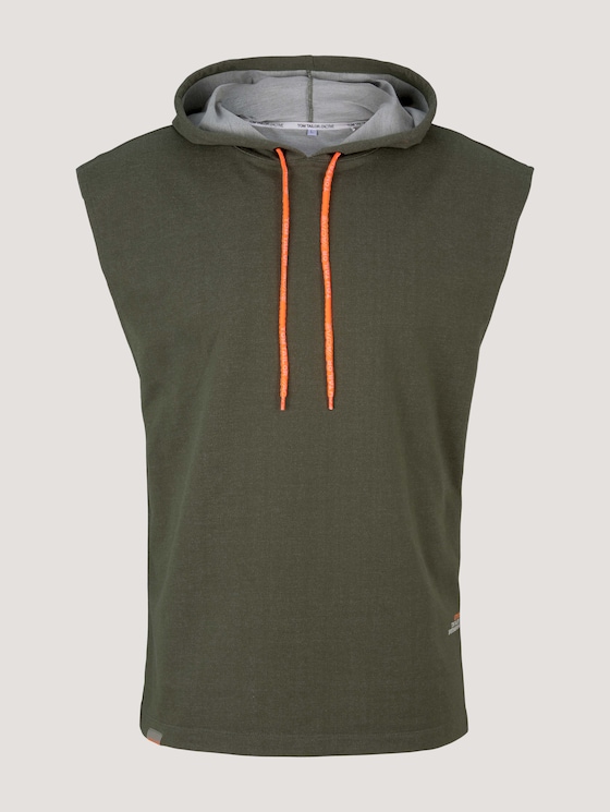 Sleeveless sweatshirt with a hood - Men - olive Sleeveless sweatshirt with a hood - Men - olive - 7 - Tom Tailor E-Shop Kollektion