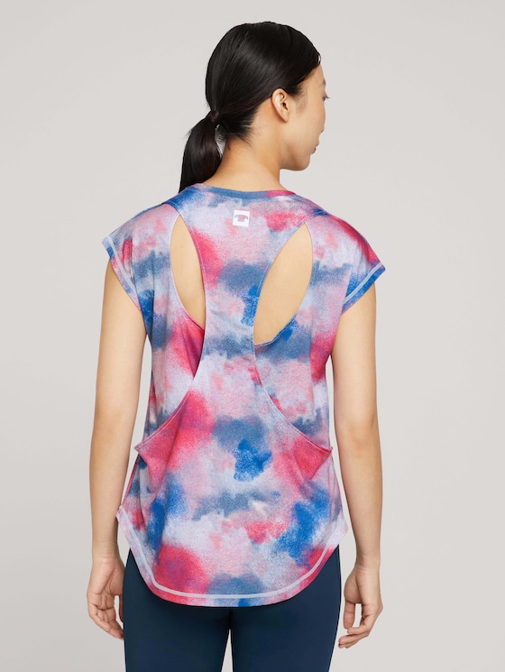 Sport-T-Shirt mit Cut Outs von Women, offwhite-neonpink