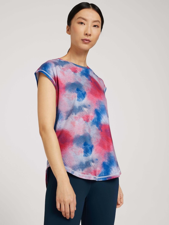 Sport T-shirt met uitsnijdingen door Women, offwhite-neonpink