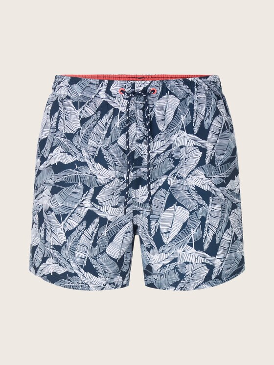 Badeshorts mit Palmenprint - Männer - dress blue AOP Badeshorts mit Palmenprint - Männer - dress blue AOP - 7 - TOM TAILOR