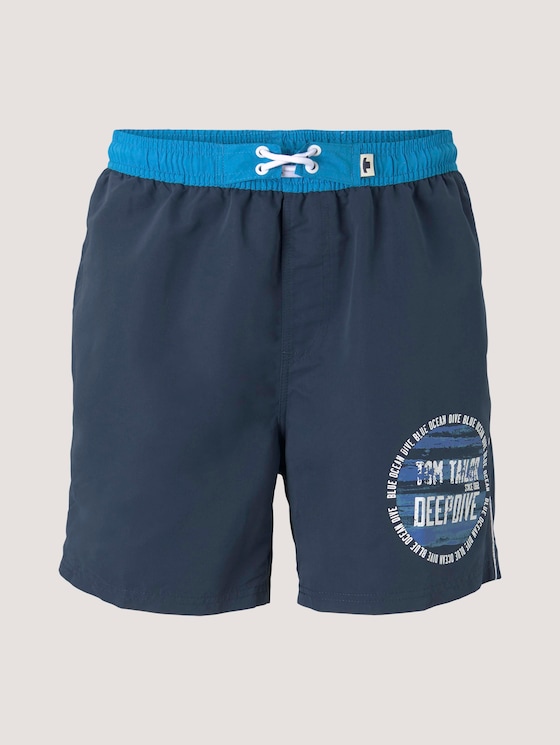 Badeshorts mit Print - Männer - dress blue Badeshorts mit Print - Männer - dress blue - 7 - TOM TAILOR