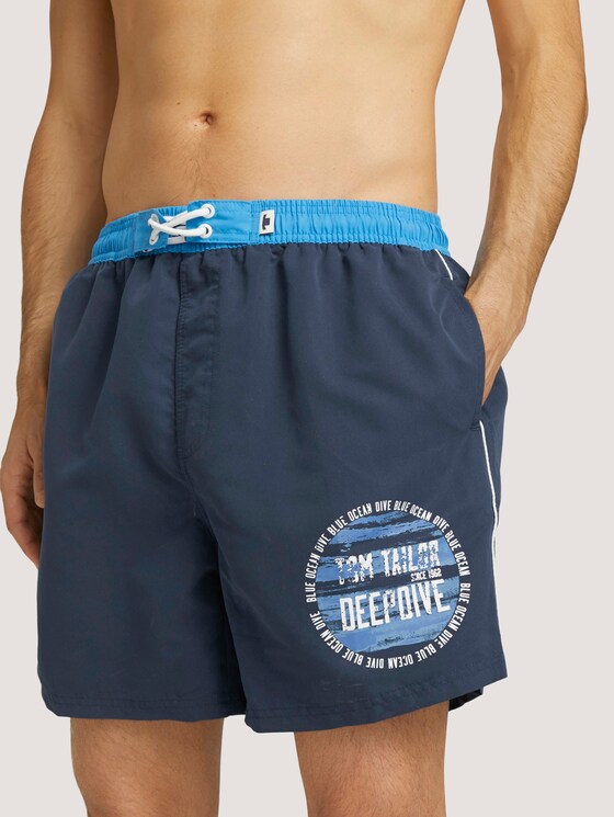 Badeshorts mit Print - Männer - dress blue Badeshorts mit Print - Männer - dress blue - 9 - TOM TAILOR