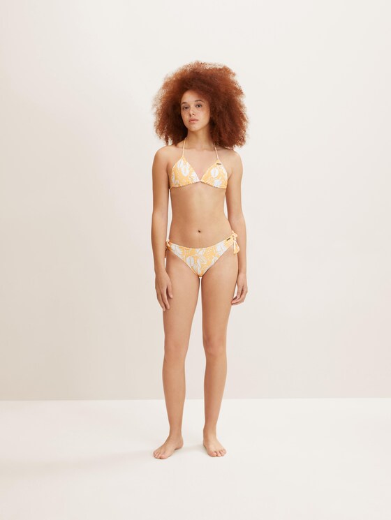 Gemusterter Bikini Slip mit Bändern von Women, Marigold AOP