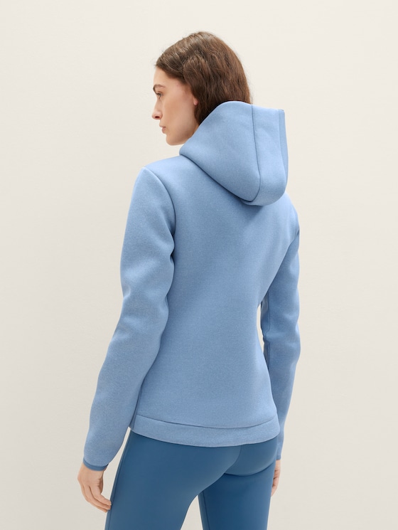 Sportief sweatjack met capuchon door Women, Steel Blue Melange