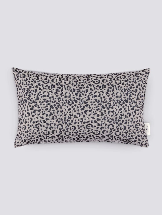 Kussenhoes met Leo-print door Unisex, offwhite-blue