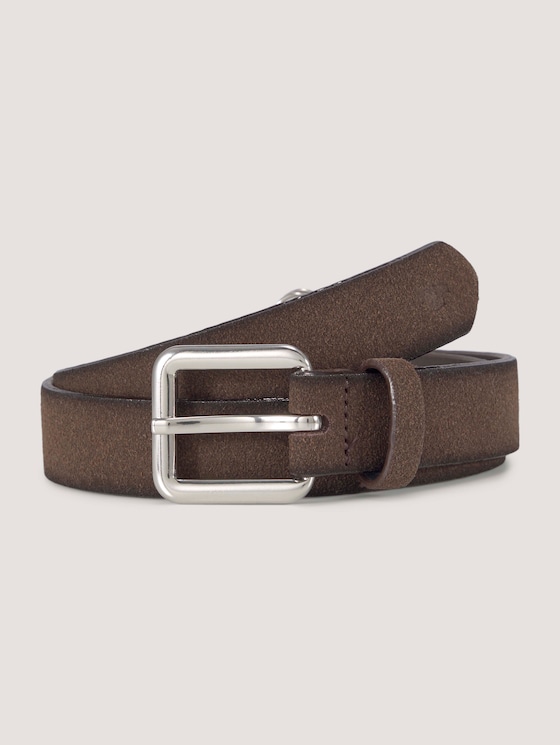 TTDAISY ceinture étroite avec boucle ardillon carrée par Unisex, brown uni