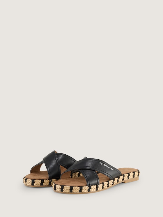 Sandalen mit Bastsohle von Women, black