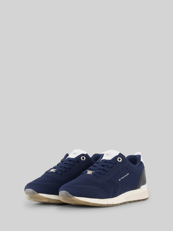 Sneaker mit Mesh-Einsatz in blau von Tom Tailor