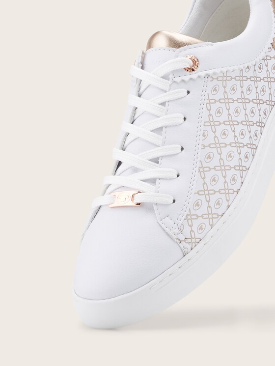 Sneakers made of faux leather