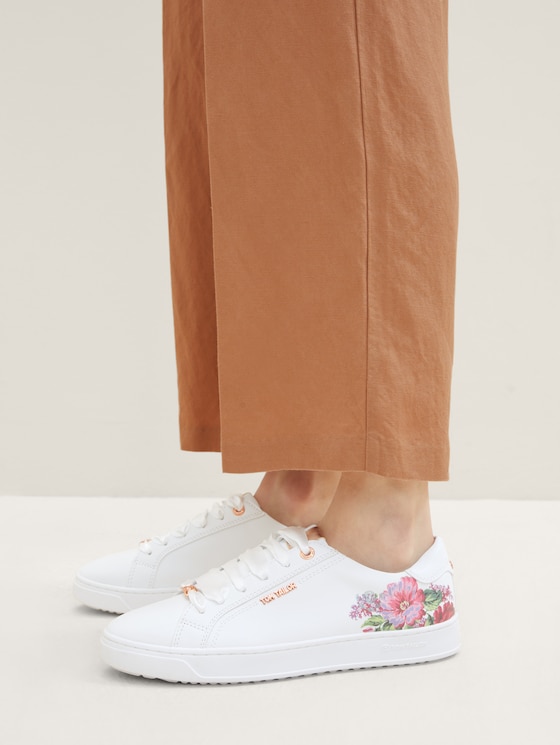 Sneaker mit Blumen-Print von Women, white