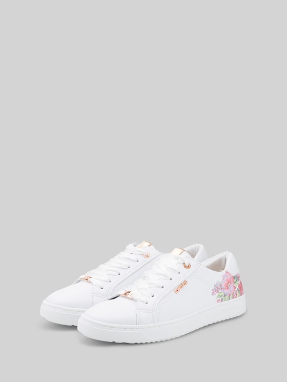 Sneaker mit Blumen-Print in weiß von Tom Tailor