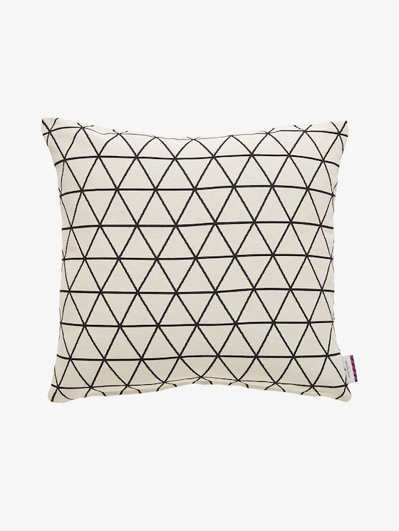 cushion cover with triangular pattern